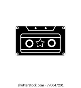 contour old cassette retro object stereo