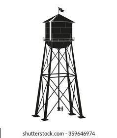 the contour of the old water tower in the United States