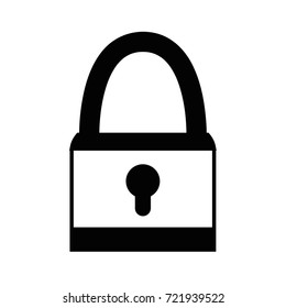 contour padlock object security symbol design