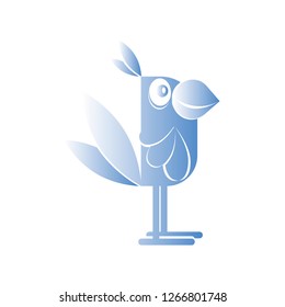 contour of a parrot not a white background