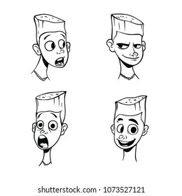 Contour pattern of boys emotions