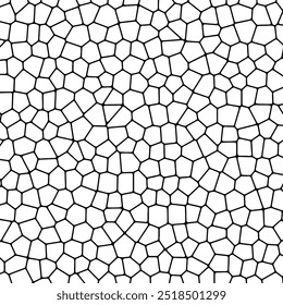 The contour pattern of the mosaic. The idea of a stained glass window, masonry walls or fences. The outline for coloring the mosaic. Simple background