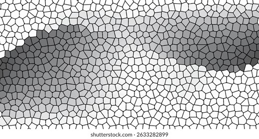 The contour pattern of the mosaic. The idea of a stained glass window, masonry walls or fences. The outline for coloring the mosaic. Simple background