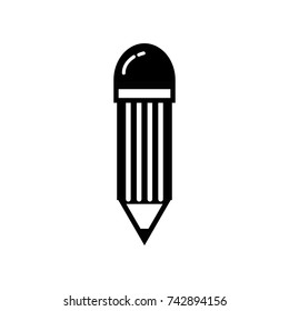 contour pencil object with eraser to drawing design