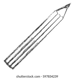 contour pencil school icon, vector illustraction design image