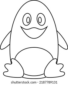 A contour of penguin icon