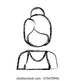 contour people face icon image, vector illustration design