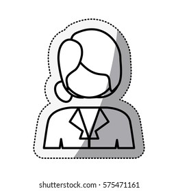 contour people face icon image, vector illustration design