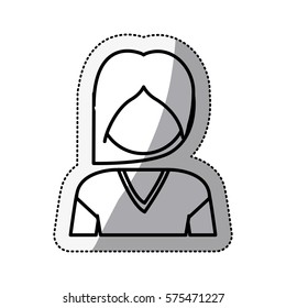 contour people face icon image, vector illustration design