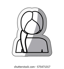 contour people face icon image, vector illustration design