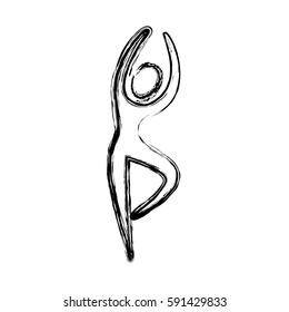 contour person dancing icon, vector illustraction design image