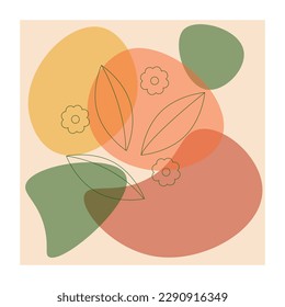 Contour plants on an abstract background.