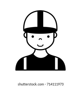 contour profesional man worker with cap and clothes