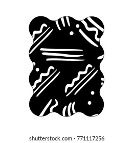 contour rectangle with abstract style memphis background