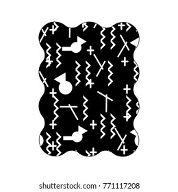 contour rectangle with geometric abstract design background