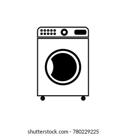 The contour is represented in the form of a washing machine. With buttons and a department for washing.
