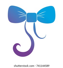 contour ribbon bow decoration design