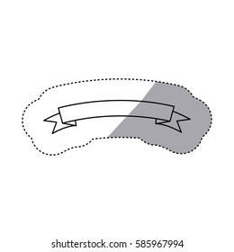 contour ribbon icon image, vector illustration design