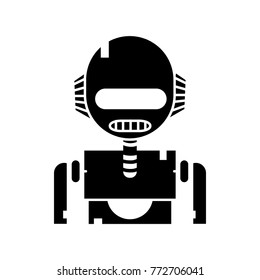 contour robot face with technology robotic chest