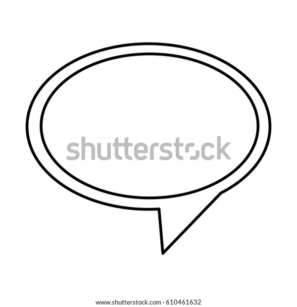 Contour Round Chat Bubble Icon Vector Stock Vector Royalty Free
