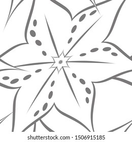 
Contour seamless pattern of elegant flowers for bedding, wallpaper or clothes.