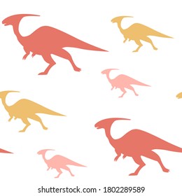 contour silhouette vector image of dinosaurs on transparent background pattern