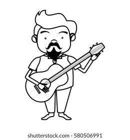 contour singer with acoustic guitar