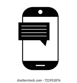 contour smartphone technology with chat bubble text