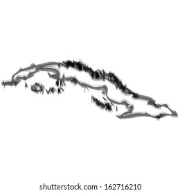 Contour with smoke effect - Cuba