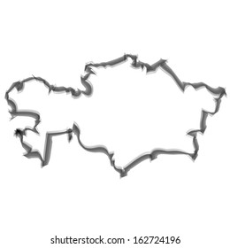Contour with smoke effect - Kazakhstan
