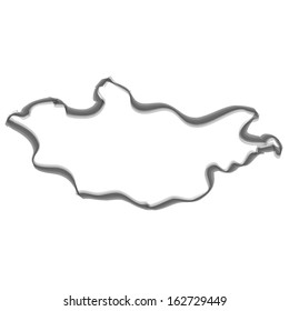 Contour with smoke effect - Mongolia