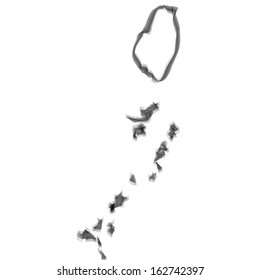 Contour with smoke effect - Saint Vincent and the Grenadines