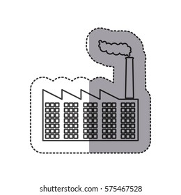 contour Smoke factory icon image, vector illustration design