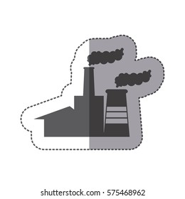 contour Smoke factory icon image, vector illustration design