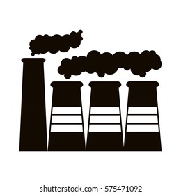 contour Smoke factory icon image, vector illustration design