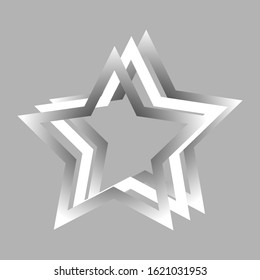 contour stars on a gray background