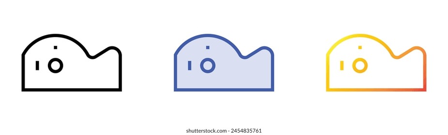 contour step barrel icon. Linear, Blue Fill and Gradient Style Design Isolated On White Background