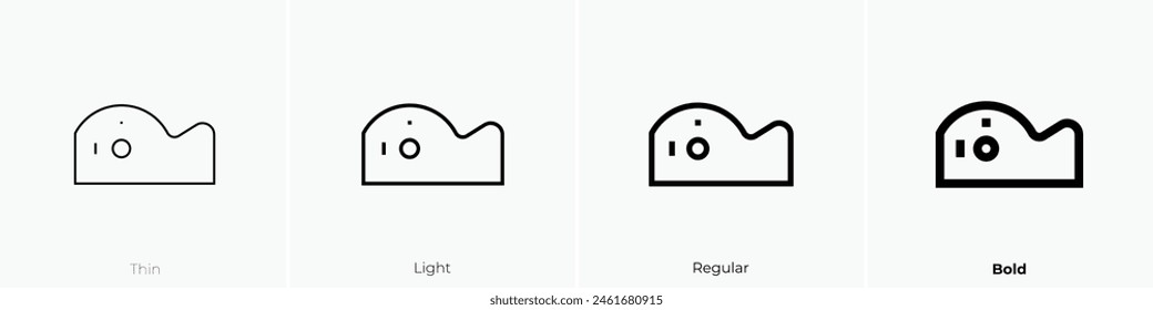 contour step barrel icon. Thin, Light Regular And Bold style design isolated on white background