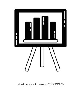 contour strategy presentation with statistics graphic bar