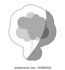 contour stylized tree icon, vector illustraction design image