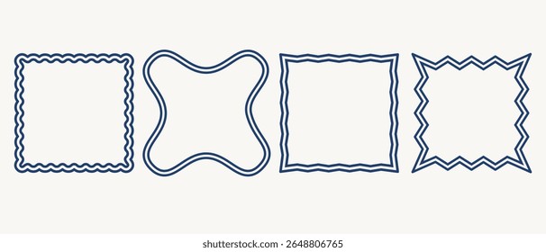 Símbolo de Contorno. Silhueta de tela de padrão de cartão de certificado vazia. Símbolo Infográfico de Traço com Dica de Feltro. Arte artesanal de esboço de balão de fala Rótulo Linha Arte. 