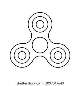 Contour symbol hand spinner. Vector illustration.