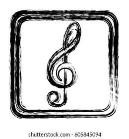 contour symbol music sign icon, vector illustration design