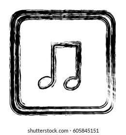 contour symbol music sign icon, vector illustration design