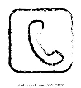 contour symbol phone icon, vector illustraction design