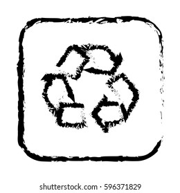 contour symbol recycle icon, vector illustraction design
