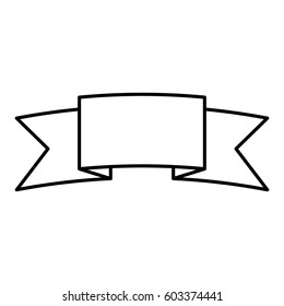 contour symbol ribbon icon, vector illustraction design image