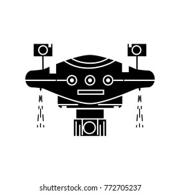 contour technology drone with propeller and digital camera