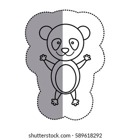 contour teddy bear icon, vector illustration design image