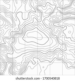 Contour Topographic Map Geographic Grid Map Stock Vector (Royalty Free ...